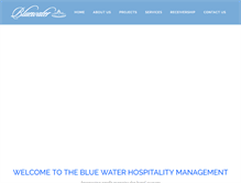 Tablet Screenshot of bluewaterhospitality.com